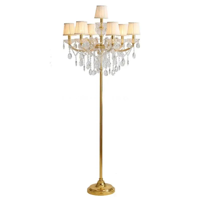 Luxury gold crystal table light bedroom chandelier lamp