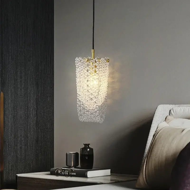 Luxury gold crystal tassel pendant – dining room hanging light