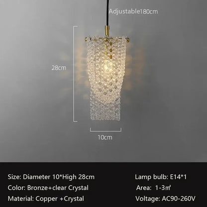 Luxury gold crystal tassel pendant – dining room hanging light