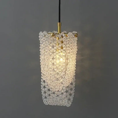 Luxury gold crystal tassel pendant – dining room hanging light