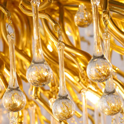 Luxury gold crystal tree branch chandelier for living room dining room