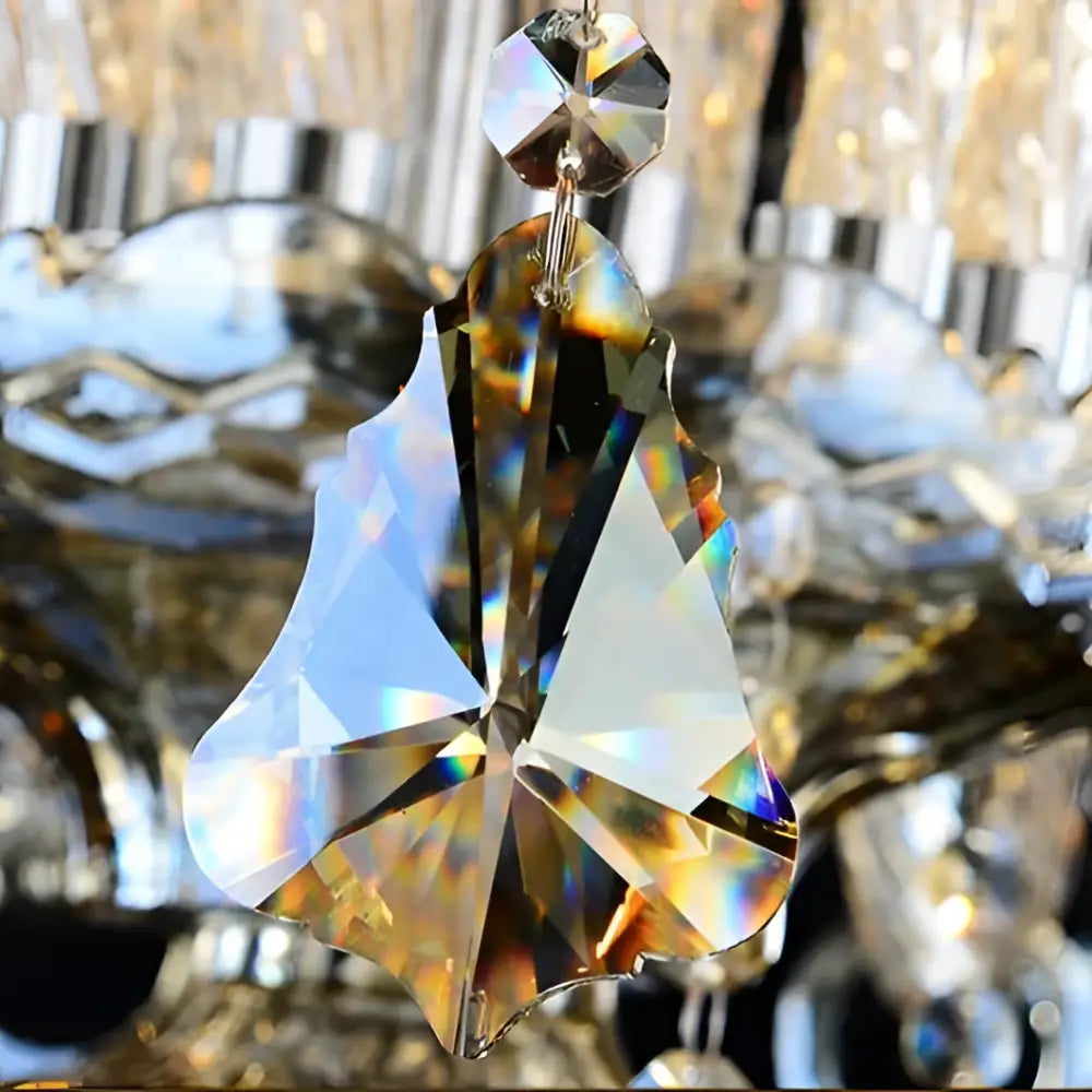 Luxury gold crystal wall lamp bedroom lighting with droplets