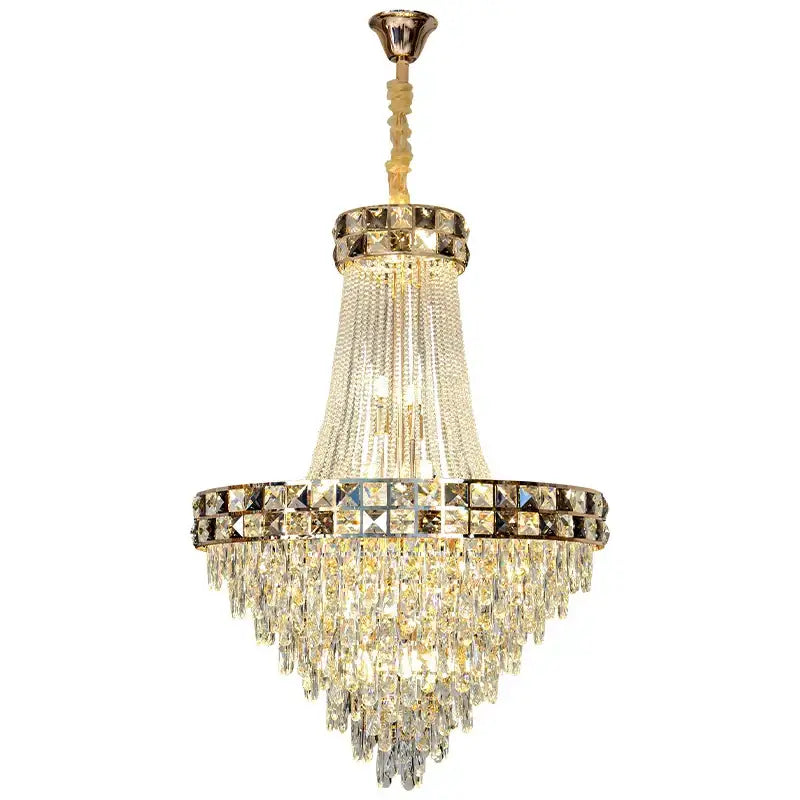 Luxury gold crystal chandelier for living room
