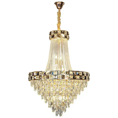 Luxury gold crystal chandelier for living room