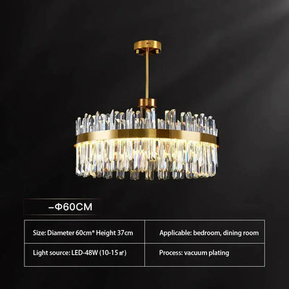 Luxury gold crystal chandeliers for dining room