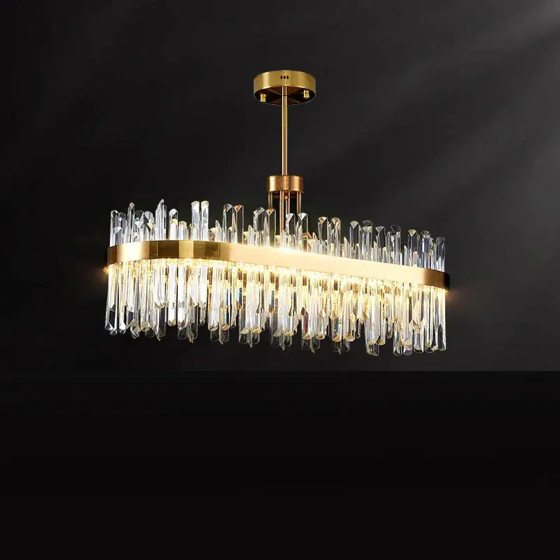Luxury gold crystal chandeliers for dining room
