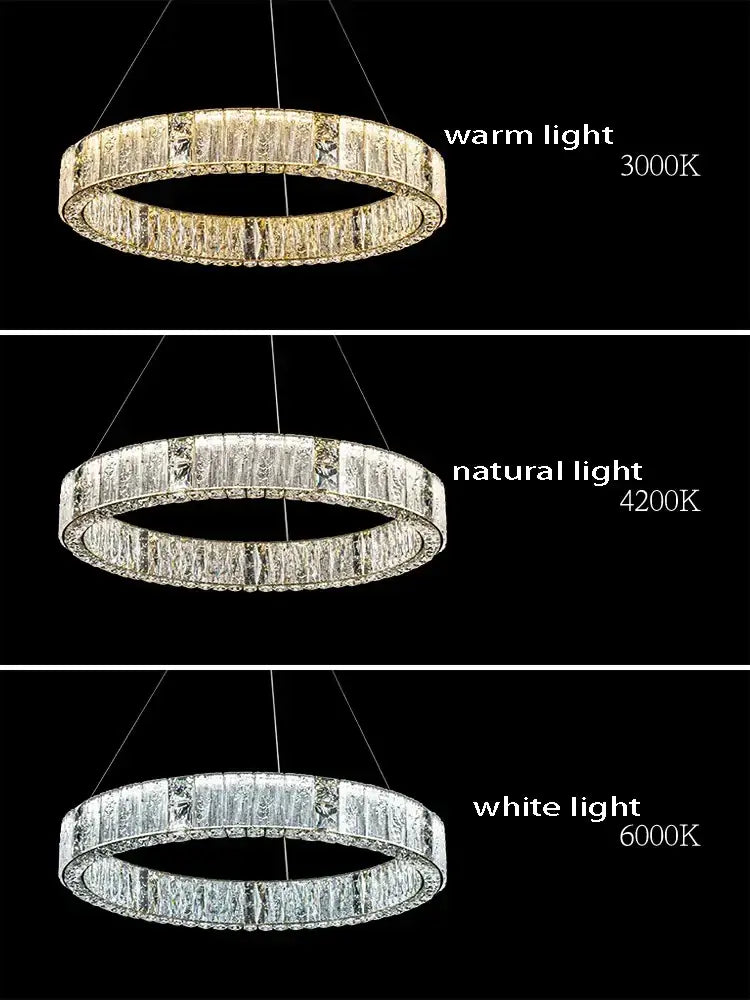 Luxury gold crystal glass chandelier living room light