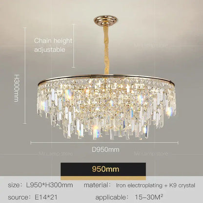 Luxury gold decorbites crystal led chandelier for living room