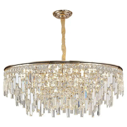 Luxury gold decorbites crystal led chandelier for living room