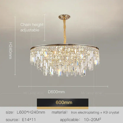 Luxury gold decorbites crystal led chandelier for living room
