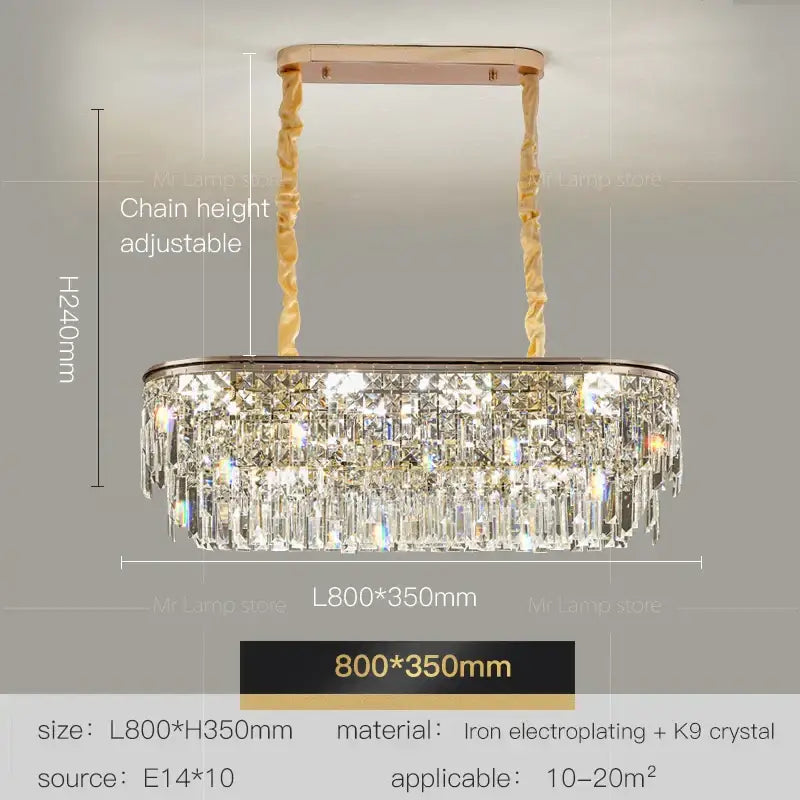 Luxury gold decorbites crystal led chandelier for living room