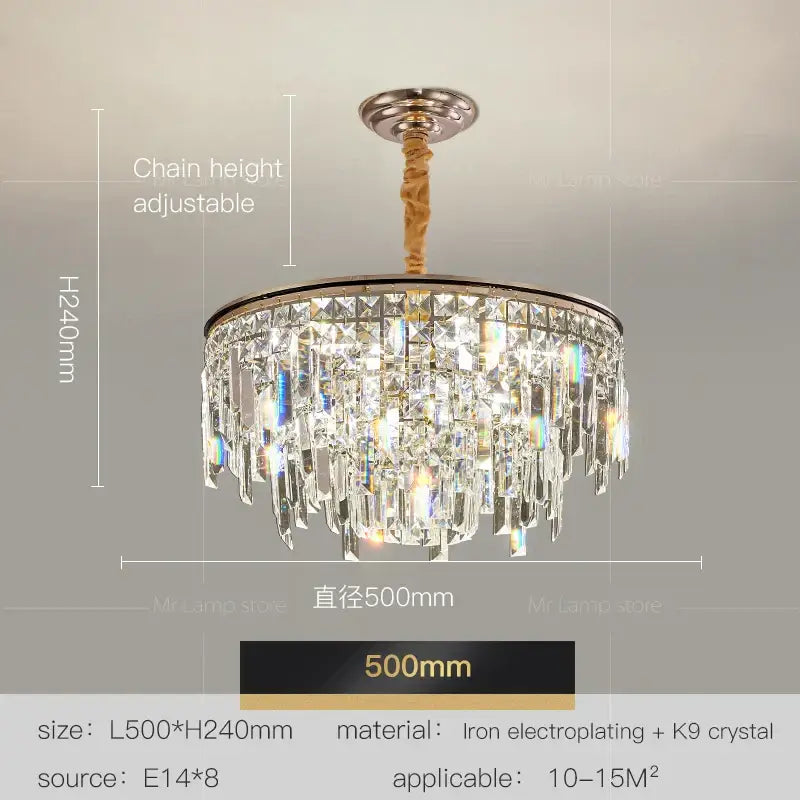 Luxury gold decorbites crystal led chandelier for living room