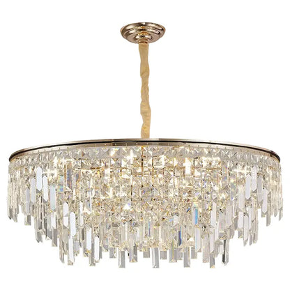 Luxury gold decorbites crystal led chandelier for living room