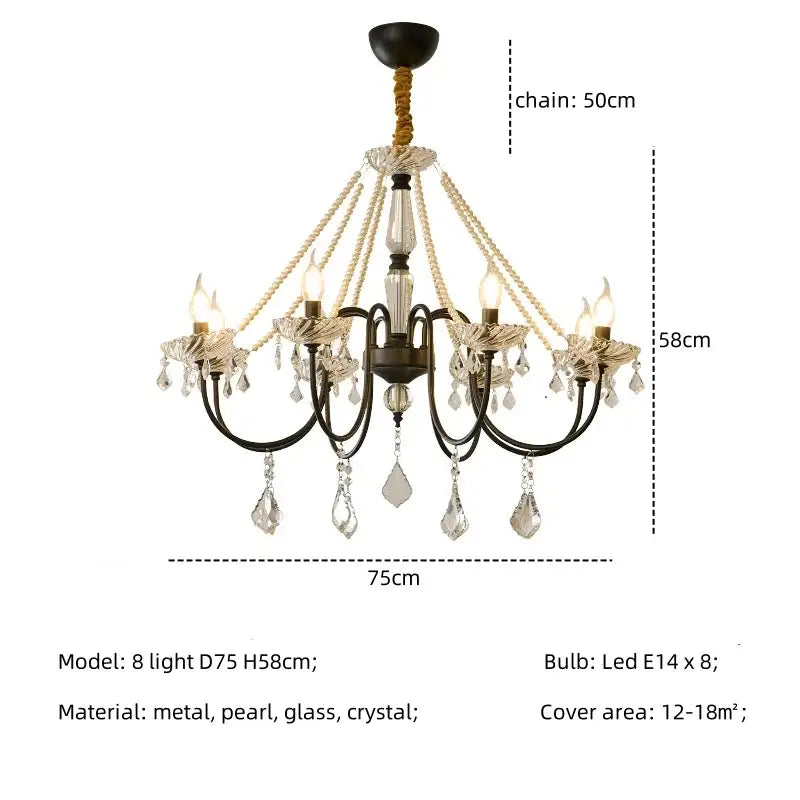 Luxury gold crystal led chandelier living room pendant light