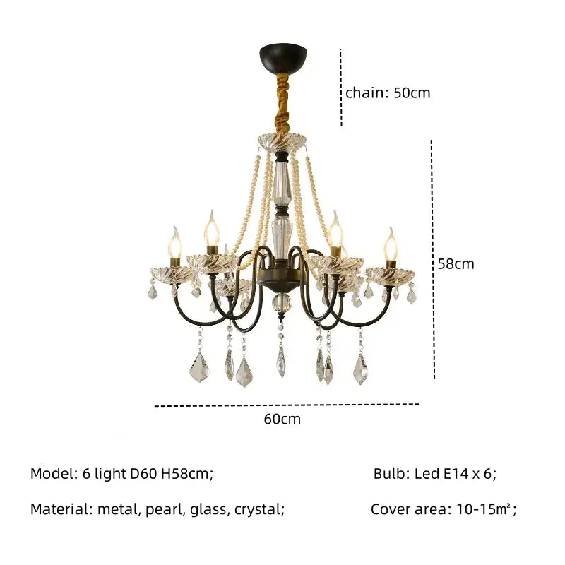 Luxury gold crystal led chandelier living room pendant light