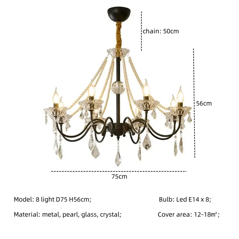 Luxury gold crystal led chandelier living room pendant light