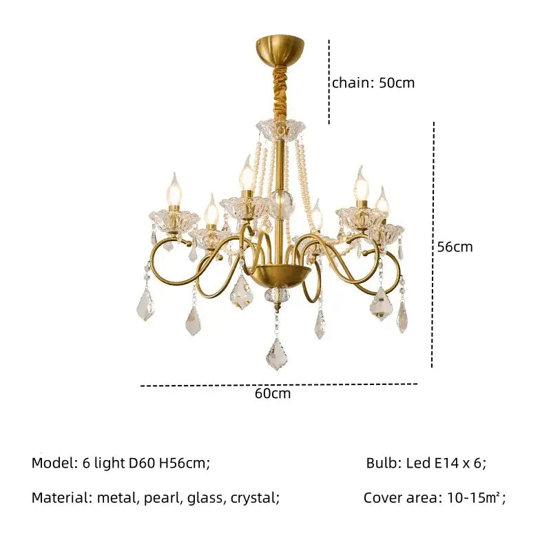 Luxury gold crystal led chandelier living room pendant light