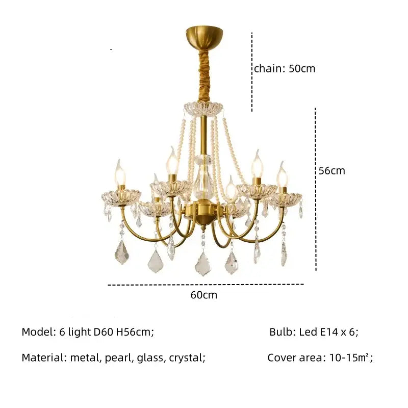 Luxury gold crystal led chandelier living room pendant light