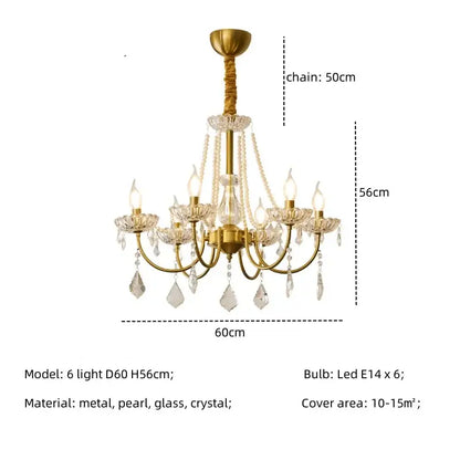 Luxury gold crystal led chandelier living room pendant light