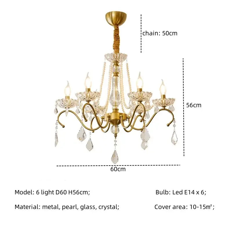 Luxury gold crystal led chandelier living room pendant light