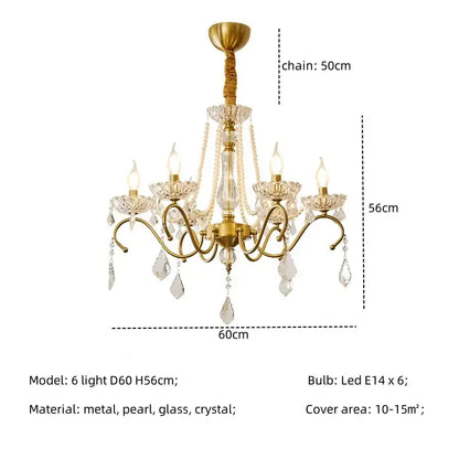 Luxury gold crystal led chandelier living room pendant light