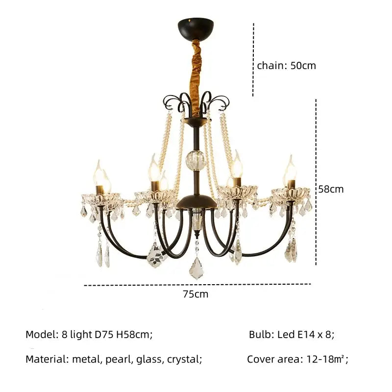 Luxury gold crystal led chandelier living room pendant light