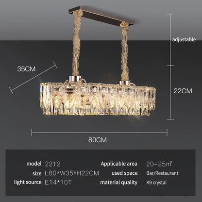 Luxury gold crystal ring chandelier for dining room