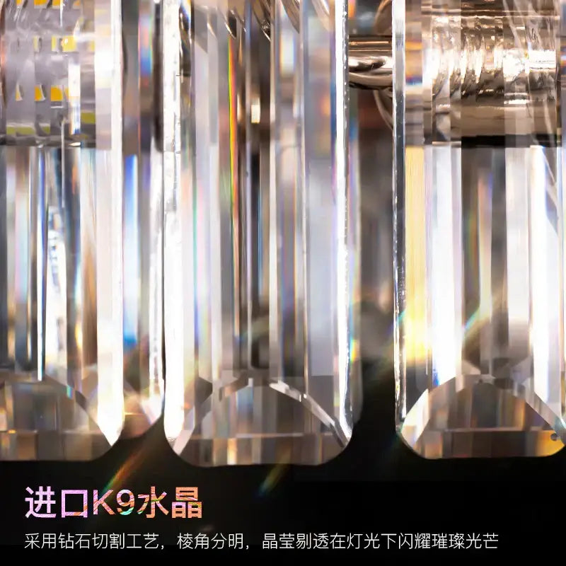 Luxury gold crystal ring chandelier for dining room
