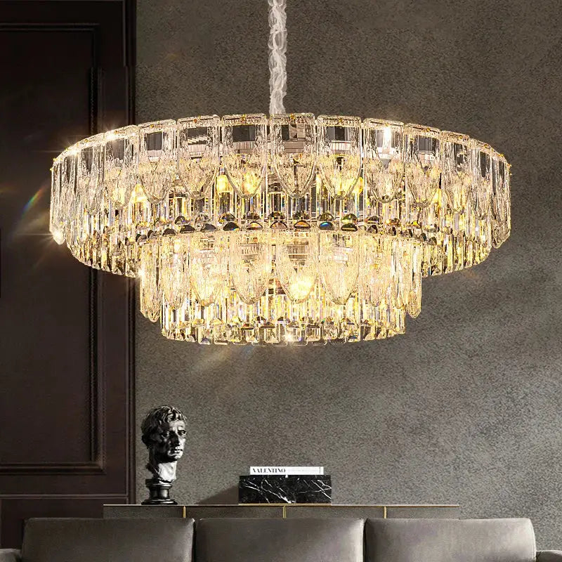 Luxury gold decorbites crystal ring chandelier for dining room