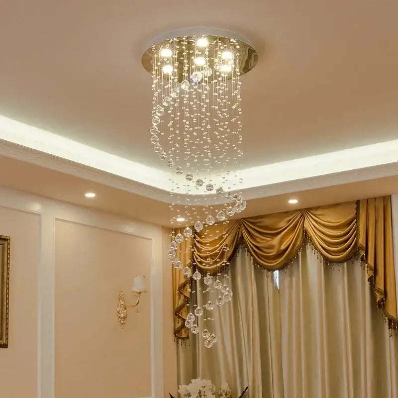 Luxury gold decorbites k9 crystal chandelier living room light