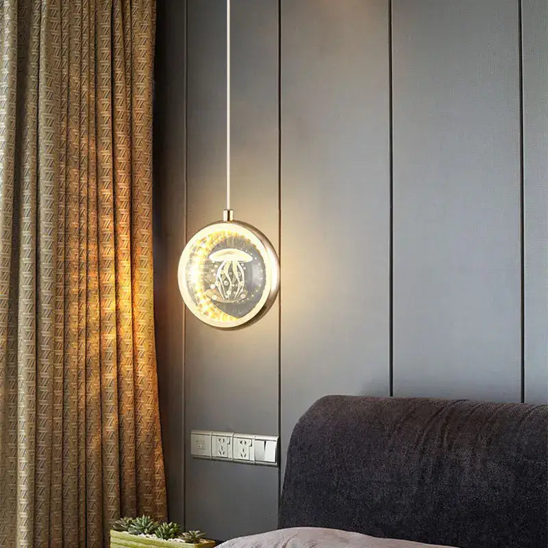 Luxury gold deer crystal ball chandelier bedroom pendant light