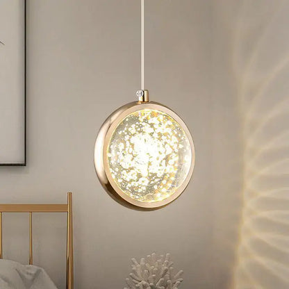 Luxury gold deer crystal ball chandelier bedroom pendant light