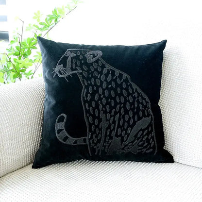 Luxury gold leopard velvet pillow case living room cushion cover