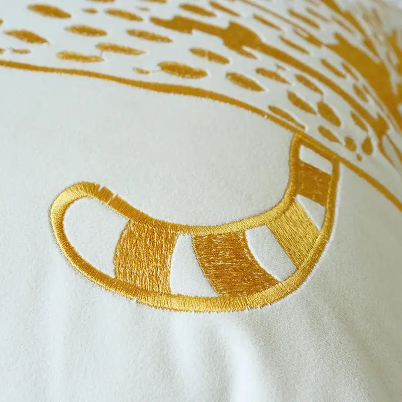 Luxury gold leopard velvet pillow case living room cushion cover