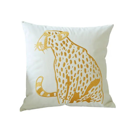 Luxury gold leopard velvet pillow case living room cushion cover
