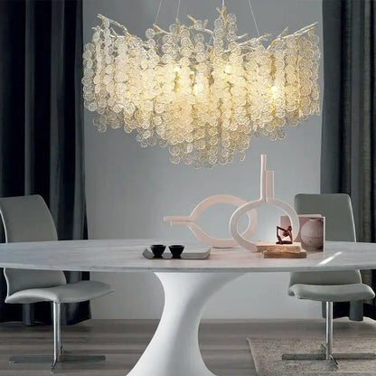 Luxury gold money tree crystal chandelier for living room