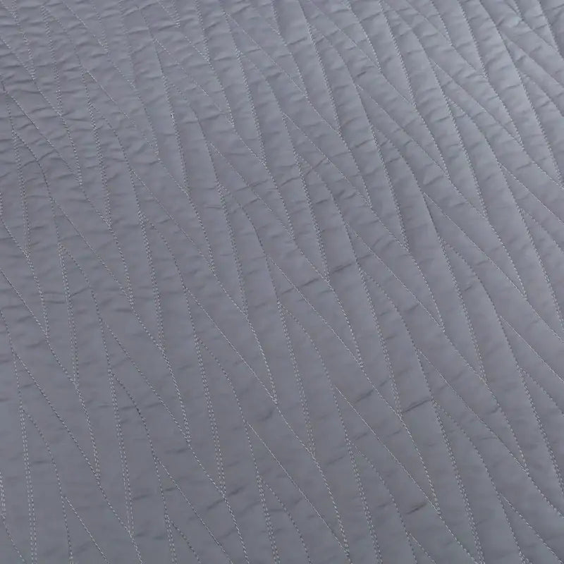 Luxury gray textured egyptian cotton quilt set bedroom bedding