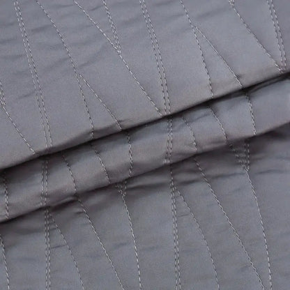 Luxury gray textured egyptian cotton quilt set bedroom bedding