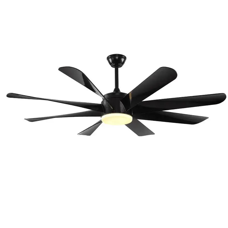 Luxury industrial black ceiling fan with light for hotel lobby