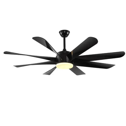 Luxury industrial black ceiling fan with light for hotel lobby