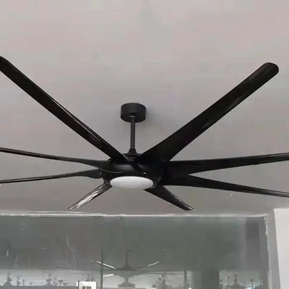 Luxury industrial black ceiling fan with light for hotel lobby