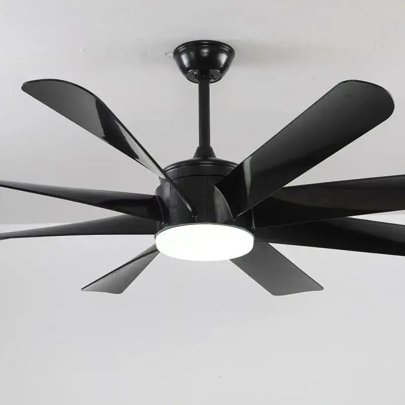 Luxury industrial black ceiling fan with light for hotel lobby