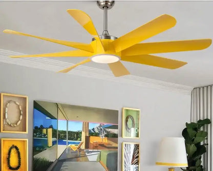 Luxury industrial black ceiling fan with light for hotel lobby