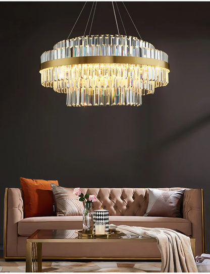 DecorBites™ Luxury LED Crystal Chandelier for Home Decor