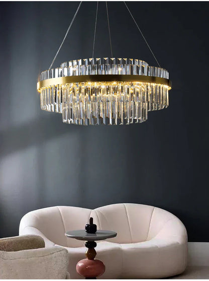 DecorBites™ Luxury LED Crystal Chandelier for Home Decor