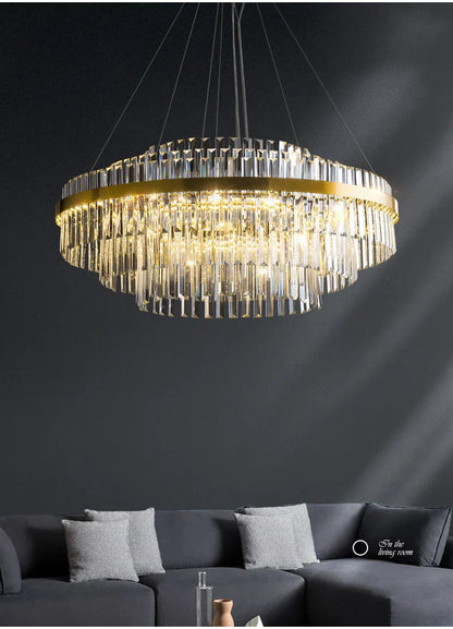 DecorBites™ Luxury LED Crystal Chandelier for Home Decor