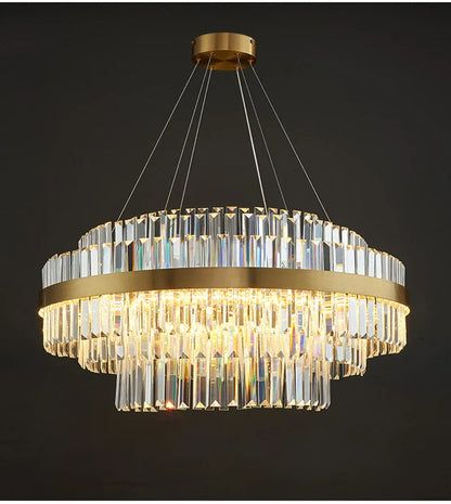 DecorBites™ Luxury LED Crystal Chandelier for Home Decor