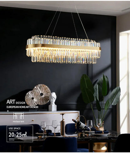 DecorBites™ Luxury LED Crystal Chandelier for Home Decor