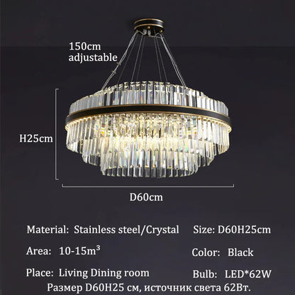 DecorBites™ Luxury LED Crystal Chandelier for Home Decor