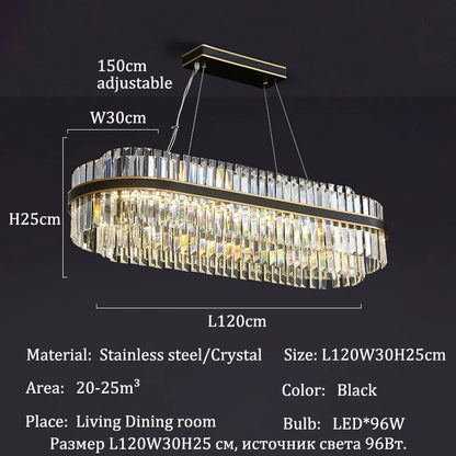 DecorBites™ Luxury LED Crystal Chandelier for Home Decor